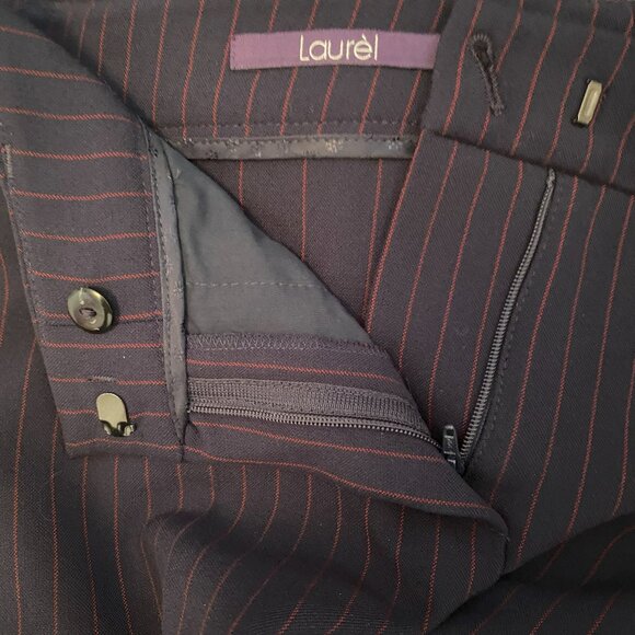Laurél Dress Pants in Dark Blue with Red Stripe Size 8 - Picture 3 of 8